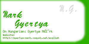 mark gyertya business card
